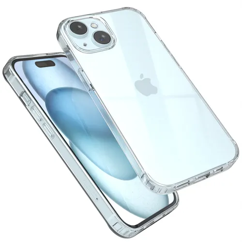Für Apple iPhone 15 durchsichtige Schutzhülle Handyhülle Back Cover Transparent
