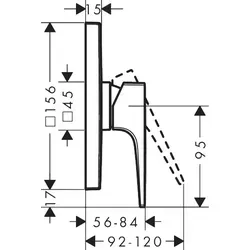 hansgrohe Metropol Einhebel-Brausemischer Unterputz - Wannen- & Duscharmaturen mit 29,3 l/min Durchflussmenge und einstellbarer Temperaturbegrenzung für maximalen Komfort und Sicherheit.