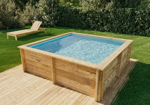 Gre Sunbay quadratischer Echtholzpool City 225 x 225 x 68 cm