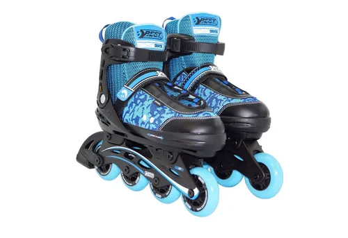 Best Sporting Schlittschuhe Inline Skates - Verstellbare Größe, ABEC 5 Carbon - Schlittschuhe für Kids mit 6-fach verstellbarer Größe und Breite, optimaler Tragekomfort durch Semi Softboots und atmungsaktives Mesh-System, ideal für sicheres Fahren.
