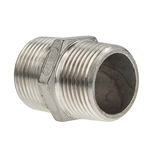 tecuro Doppelnippel Edelstahl V4A (AISI 316), AG/AG 1 1/2 Zoll