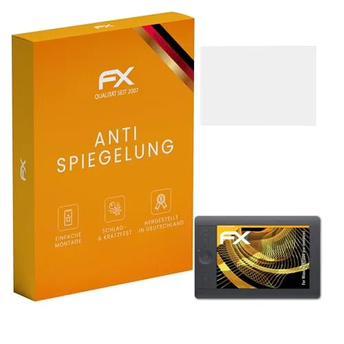 atFoliX Panzerfolie kompatibel mit Wacom INTUOS pro (medium) Schutzfolie, entspiegelnde und stoßdämpfende FX Folie (2X)