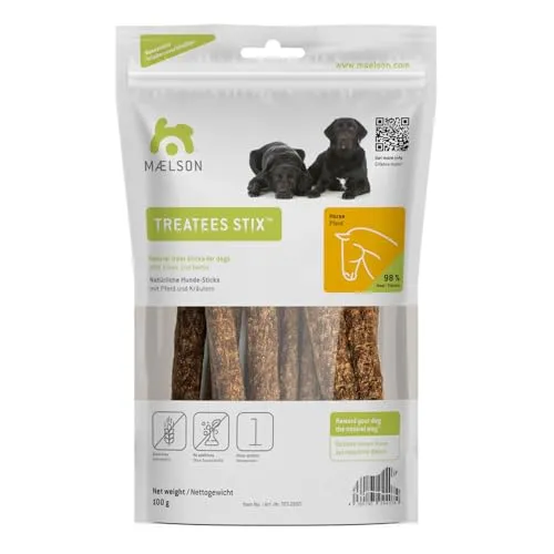 Maelson Treatees Stix Pferd Hundesnack, 100 g - die gesunde Belohnung! - Natürliche Sticks für Hunde als ideale Snack Belohnung