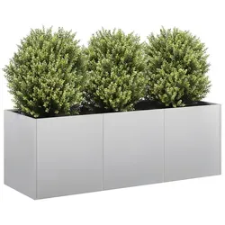 vidaXL Pflanzkübel 120x40x40 cm aus verzinktem Stahl - Übertöpfe für Gärten, Balkone und Terrassen. Robustes, korrosionsbeständiges Material sorgt für lange Haltbarkeit und stabile Bepflanzung.