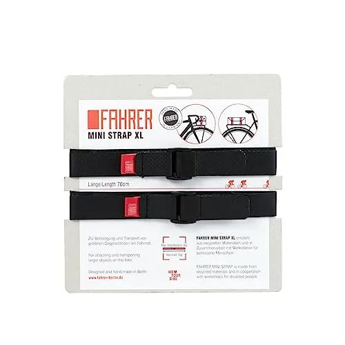 Fahrer Mini XL Pannier Rack Strap 2 Units One Size, schwarz