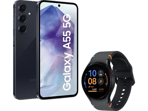 SAMSUNG Galaxy A55 5G + Watch FE 128 GB Awesome Navy Dual SIM