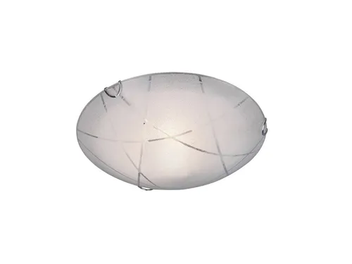 TRIO Leuchten LED Deckenleuchte mit Dimmfunktion, Ø 30cm - Elegante LED Deckenleuchte für Flur und Treppenhaus. Mit ihrem satinierten Glas und dem schicken Streifendekor sorgt sie für blendfreies Licht. Inklusive dimmbarem E27 LED Leuchtmittel für individuelle Lichtstimmung.