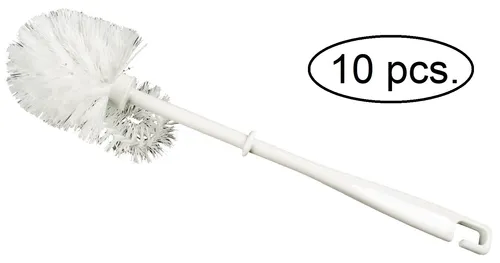 Stück WC-Bürste mit Randreiniger, Weiß, Toilettenbürste Ersatz Klobürste 10