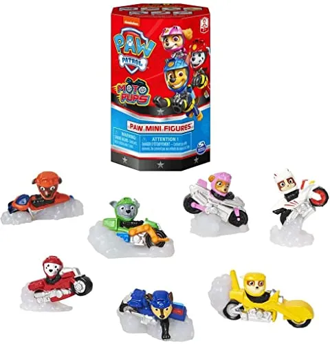 PAW Moto Deluxe Mini Figuren - PAW Patrol Spielzeugfigur-Set, ideal für kreative Spielstunden und Abenteuer mit Freunden