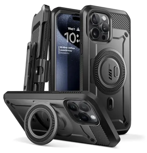 SUPCASE Handyhülle für iPhone 15 Pro – Robuste Schutzhülle in Schwarz