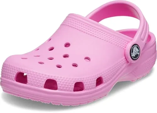 Crocs Classic Clog T Clog Badeschuh - Rosa Sandale für Kinder - Babyschuhe, sportlicher Badeschuh mit Fersenriemchen für sicheren Halt, aus bequemem CrosliteTM für optimalen Komfort.