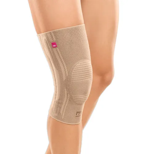 medi Genumedi Kniebandage - Größe IV extraweit, sand - Medizinische Verbrauchsmaterialien für Knie mit Patella-Pelotte für optimale Weichteilkompression und Linderung von Knieschmerzen, ideal bei Arthritis und Arthrose.