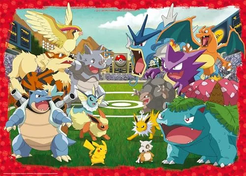 Pokémon 12000628 - Pokémon Kräftemessen, hochwertiges Ravensburger Puzzle für herausfordernden Puzzlespaß mit einzigartigen, handgefertigten Teilen