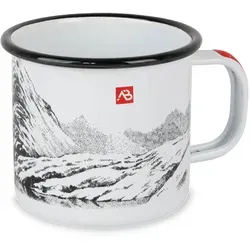 Anton Blöchl Emaille Tasse Mountains 450 ml weiß