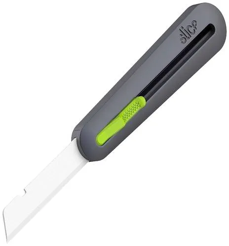 Slice 10560 Industrie Cuttermesser mit keramischer Klinge - Messer für Büro und Industrie, ausgestattet mit einer sicheren, vorinstallierten keramischen Klinge für präzises Schneiden und Langlebigkeit.