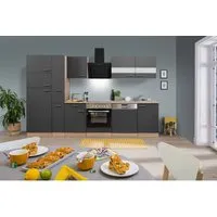 Respekta Küchenprogramm Eiche Sägerau Küchenzeile 310cm in grau von Respekta