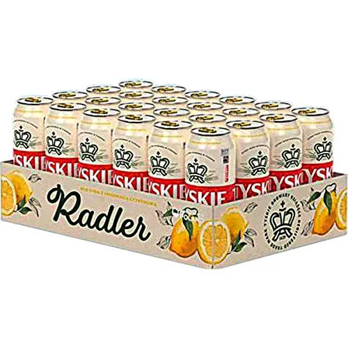 Dosen Tyskie Radler a 0,5L inclusiv 6.00€ EINWEG Pfand Bier Polnisches Bier 2,0% Vol. 24