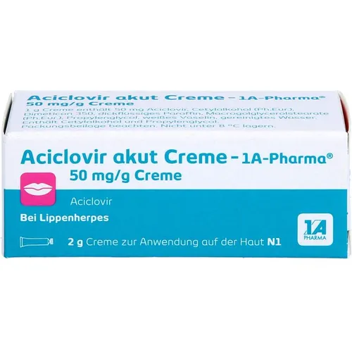 Aciclovir akut Creme bei Lippenherpes