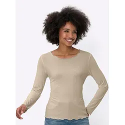 heine T-Shirt Doppelpack Shirts Langarm beige|braun 48