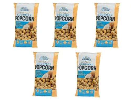 Pophouse Gourmet Popcorn Karamell Kokosnuss 5 Packungen zu je 180g