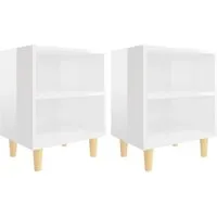 Hochglanz-Nachttische von vidaXL