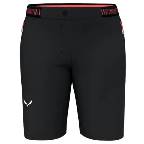 Salewa Damen Pedroc Dst Shorts - Größe L, schwarz - Wanderhosen: Leichte, wasserabweisende Hikinghose für anspruchsvolle Damen, ideal für Komfort und Bewegungsfreiheit bei Outdoor-Aktivitäten.