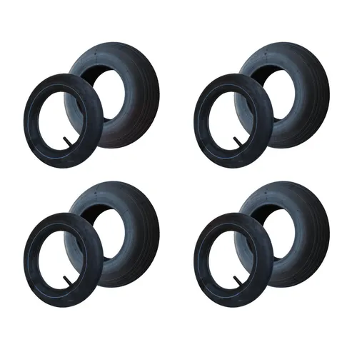 SET Decke/ Reifen + Schlauch 4.80/4.00-8 TK 305 kg Schubkarre Schubkarrenrad 4 x