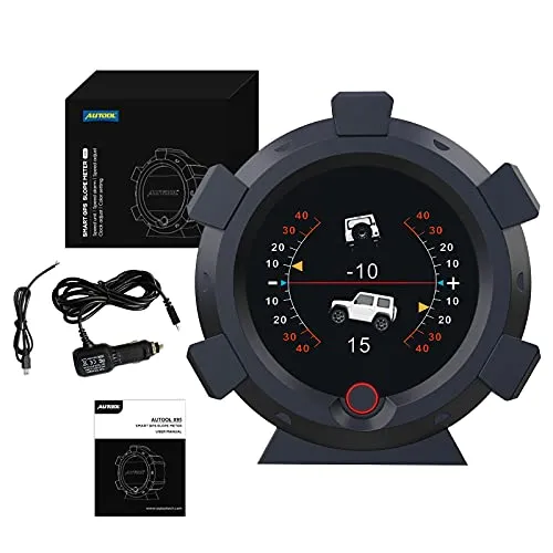 X95 GPS Neigungsmesser - Digitaler Auto Winkelmesser mit HUD Anzeige - Auto-Geschwindigkeitsmesser mit hochpräzisem GPS-System, Sicherheitsalarm und anpassbarem LCD-Display für optimale Sichtbarkeit bei Tag und Nacht.