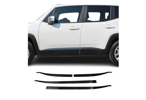 OMAC Zierleisten-Aufkleber Seitentürleiste für Jeep Renegade 2015-2024 - Hochwertiger Autoaufkleber aus rostfreiem Stahl, langlebig und einfach zu installieren. Schützt vor Kratzern und verleiht Ihrem Jeep ein stilvolles Aussehen.