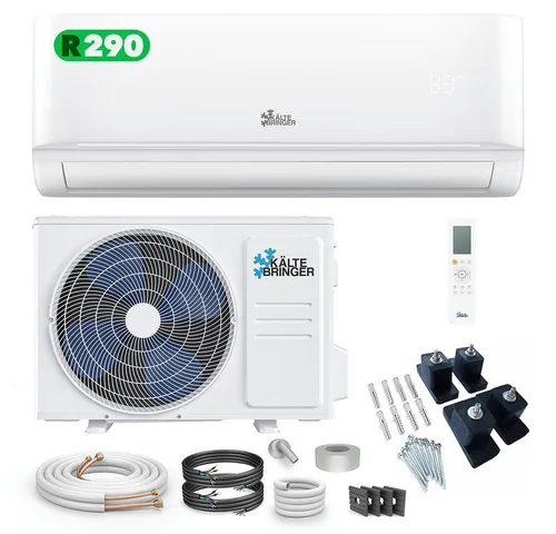 Kältebringer Split-Klimagerät 12000 BTU - Split Klimaanlage für Kühlen & Heizen, leise mit nur 19 dB, ideal für Schlafzimmer. Smart Home-kompatibel mit WiFi und einfacher Installation.