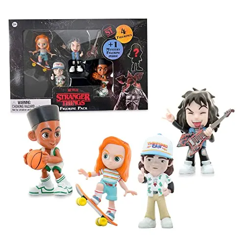 Famosa Magische Kapseln von Stranger Things, 5 Figuren, Lucas, Max, Dustin und Eddie Plus 1 Überraschungsfigur, Sammlung, zufällige Modellauswahl (700017640)