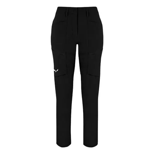Salewa Puez Durastretch Cargo Pant Women - Black Out, XS - Damen Outdoor- und Wanderhose aus atmungsaktivem Durastretch-Material, ideal für Trekkingtouren. Wasserabweisend, schnelltrocknend und mit 4-Wege-Stretch für optimale Bewegungsfreiheit.