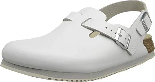 BIRKENSTOCK Women's Clogs and Mules, Weiß, US:5.5 - Clogs für Damen mit anatomisch geformtem Kork-Latex-Fußbett und rutschhemmender Gummilaufsohle für optimalen Halt und Komfort, ideal für aktive Tage.
