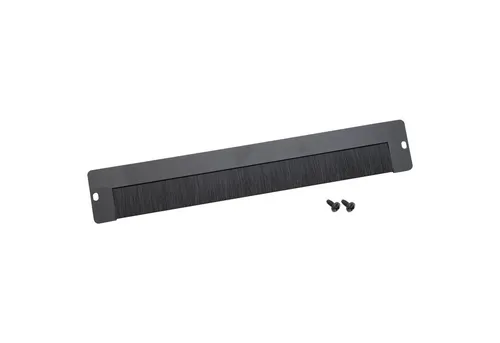 HMF Serverschrank 66429-02 Kabeldurchführung, mit Bürsteneinsatz für 19 Zoll Serverschrank, Außen, Schwarz