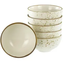 Creatable Dipschale Nature Collection Creme, Creme, Keramik, 6-teilig, rund, 5.5 cm, stapelbar, Essen & Trinken, Geschirr, Schalen & Schüsseln, Dipschalen