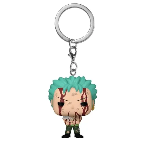 One Piece - Roronoa Zoro Schlüsselanhänger Funko Pocket POP! Keychain - Hochwertiger Schlüsselanhänger aus Vinyl, ideal für Fans von One Piece. Kompakte Größe und detailreiche Gestaltung machen ihn zum perfekten Begleiter im Alltag.