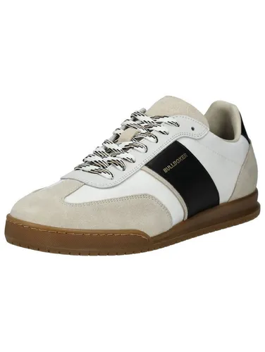 Bullboxer Herren Low Sneaker Beige Leder-Textil Mix Größe: 45 - Sneaker aus hochwertigem Leder-Textil-Mix mit verstärktem Zehen- und Fersenbereich für zusätzlichen Schutz, gepolstert für hohen Tragekomfort und in modernem Design.