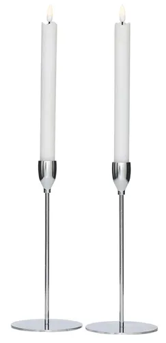 LED Echtwachs Kerzen Doppelpack Ständer flackernd Pusten zum Ein-/Ausschalten