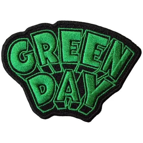 Green Day - Logo - Aufnäher zum Aufbügeln Dookie, gewebter Stoff (Einheitsgröße) (Schwarz/Grün)