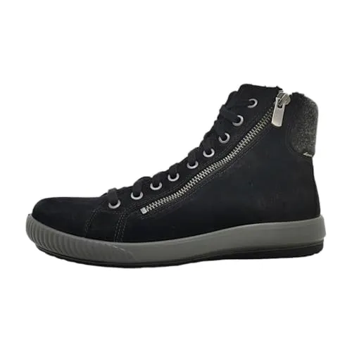 Legero Damen High-Top Sneaker Tanaro 5.0 schwarz - Bequem und stilvoll - Wanderschuhe mit 100% Leder-Obermaterial und sportlichem Design, ideal für Casualmode und Streetwear. Perfekt für aktive Tage!