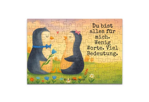 Mr. & Mrs. Panda Puzzle Pinguin Pärchen Design, Puzzle 96 Teile, Weiß, 500 Teile, Puzzlespiel, 96 Puzzleteile, Liebespaar Liebesbeweis 300 Teile Puzzle