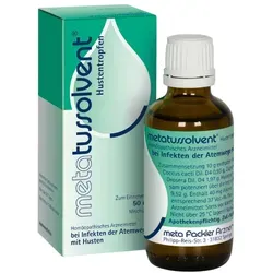 Metatussolvent Hustentropfen - Effektive Hilfe bei Husten - Arzneimittel zur Linderung von Husten mit homöopathischen Inhaltsstoffen für eine sanfte und wirkungsvolle Unterstützung der Atemwege.