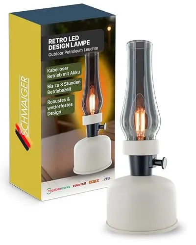 Retro LED Designlampe beige in beige von Schwaiger