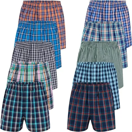 City Life Herren Boxershorts Shorts Boxer Webboxer (10er Pack) Sparpack S - 4XL, Farbe:Mehrfarbig (Classic Multicolour 3 C-10-3), Grösse:3XL