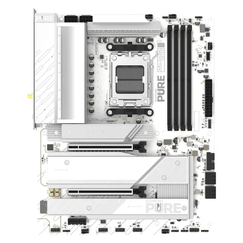 Sapphire PURE X870A WIFI7 Motherboard - AM5, AMD X870, ATX - Das Sapphire PURE X870A WIFI7 Motherboard bietet moderne Konnektivität mit 1x HDMI 1.4 und 1x DP 1.2. Ideal für leistungsstarke PC-Bauten und Gaming-Anwendungen.