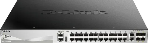 D-Link DGS 3130-30PS Switch - L3 Lite managed Switch mit 30 Anschlüssen, 370 W PoE+ für optimale Energieversorgung, ideal für anspruchsvolle Netzwerke.