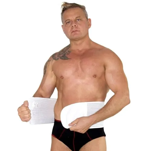 BODYPERFECT Postpartale Bauchband - Unisex Rückenstütze für nach der Geburt - Bauchbandage für die postpartale Phase, bietet Rückenschmerzlinderung und ist mit einem verstellbaren Klettverschluss ausgestattet. Ideal zur Unterstützung nach Kaiserschnitt oder Geburt, waschbar und hautfreundlich.