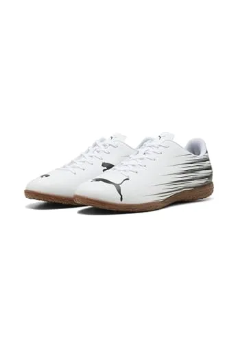 Puma Fussballschuhe ATTACANTO II IT Hallenschuhe 108495 weiss, Größe 44 EU - Fußballschuhe für Indoor, weiches Synthetik-Obermaterial für optimale Ballkontrolle und abriebfeste Gummisohle für Beweglichkeit in der Halle.