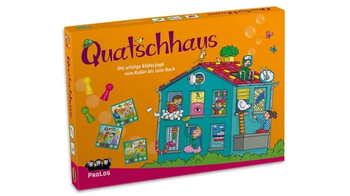 Quatschhaus Gesellschaftsspiel - Spaßiges Gesellschaftsspiel für die ganze Familie, ideal für gesellige Abende und kreative Herausforderungen.