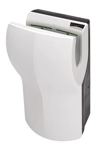 All Care PlastiQline Twinflow Händetrockner – Weiß - Der All Care PlastiQline Twinflow Händetrockner trocknet Hände in nur 8-10 Sekunden. Mit geräuscharmem Betrieb, stufenlos einstellbarer Leistung und antibakteriellem Schutz ist er ideal für jeden Waschraum.